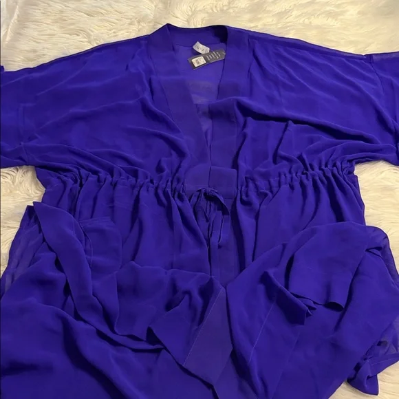 CACIQUE Vibrant Purple  Long Night Robes length 52” bust 50” brand new - Picture 8 of 8